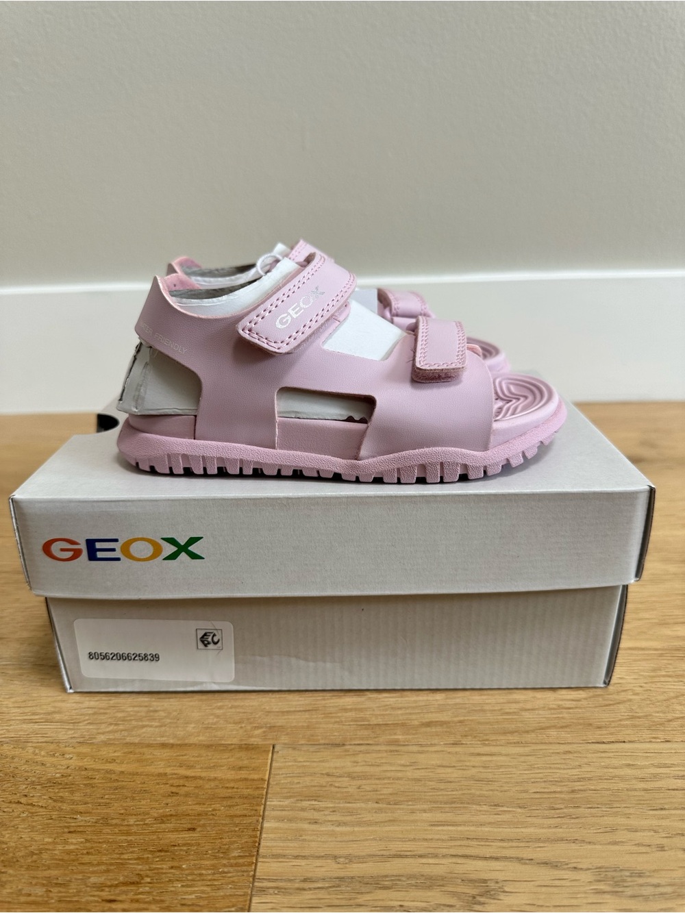 Geox Fusbetto Girls Pink Sandals Size 27 US 10 New in Box